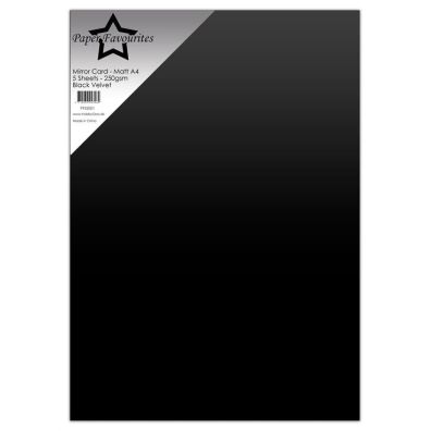 Paper Favourites - Mirror Card - Matt A4 - Black Velvet