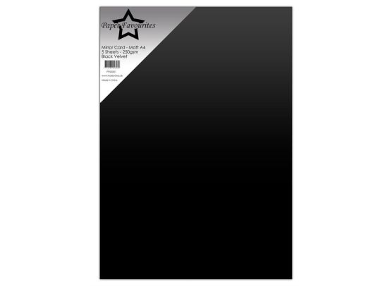 Paper Favourites - Mirror Card - Matt A4 - Black Velvet