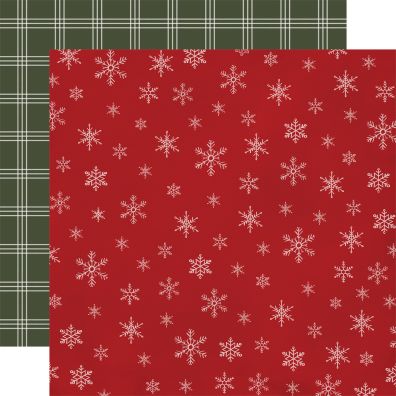 Add on Oktober - Ekstra Echo Park - Farmhouse Christmas - Snowflakes 12x12 mønsterpapir