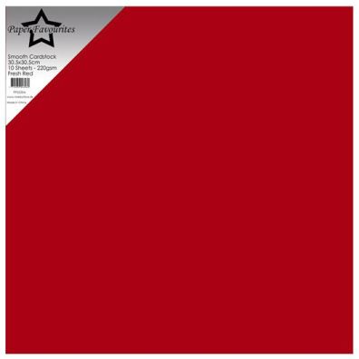 Paper Favourites - Smooth Cardstock - 30,5x30,5 cm - Fresh Red