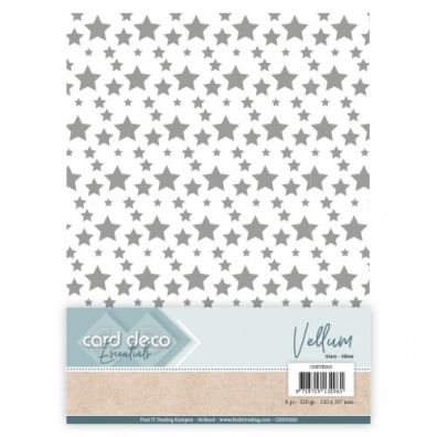 Card Deco Essentials - Vellum - Stars - Silver
