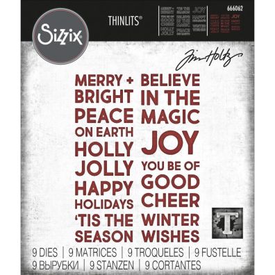 Tim Holtz - Thinlits dies - Bold Text - Christmas