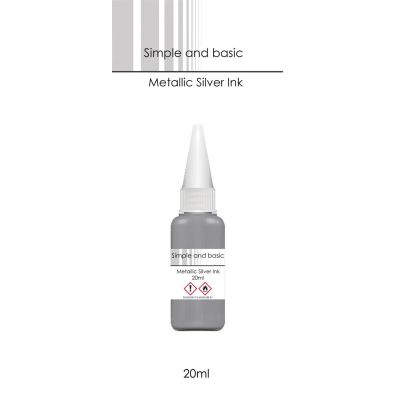 Simple and basic - Metallic Silver Ink 20 ml.