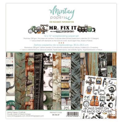 Mintay Papers - Mr. Fix It 12x12 Paper Set