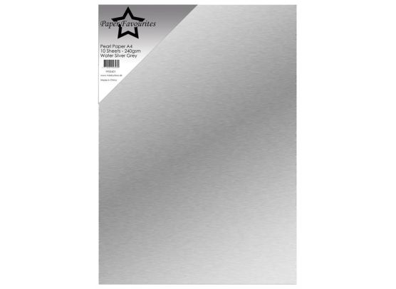 Paper Favourites - Pearl Paper A4 - 240 gsm - Water Silver Grey