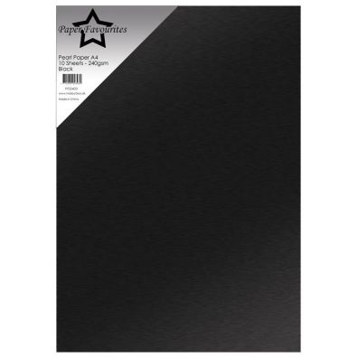 Paper Favourites - Pearl Paper A4 - 240 gsm - Black