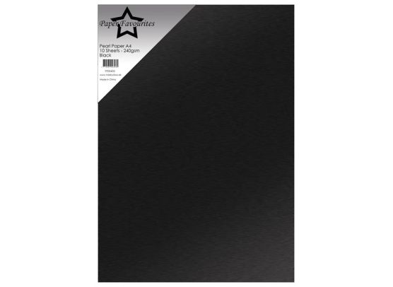 Paper Favourites - Pearl Paper A4 - 240 gsm - Black