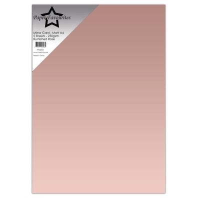 Paper Favourites - Mirror Card - Matt A4 - Burnished Rose