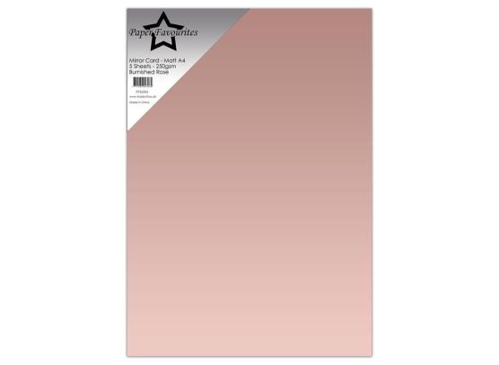 Paper Favourites - Mirror Card - Matt A4 - Burnished Rose