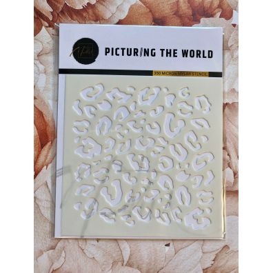 PTW Design Stencil - Leopard Print - 4x4 inch