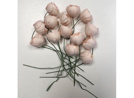Pink mist Mulberry Paper Buttercups 25 mm - 14 blomster i posen