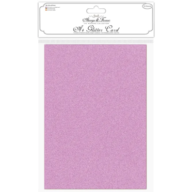 Craft Consortium - Always & Forever Glitter Card - Lilac A4 10 stk.