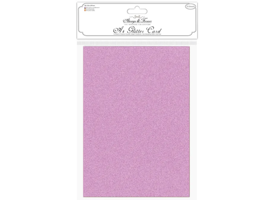 Craft Consortium - Always & Forever Glitter Card - Lilac A4 10 stk.