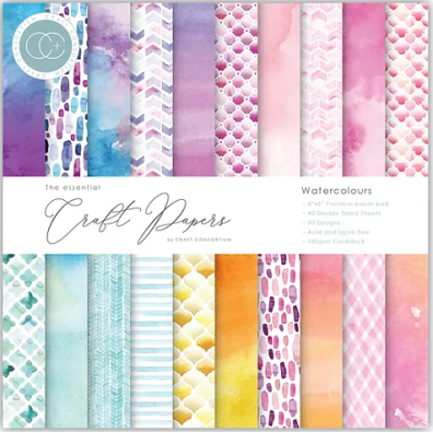 Craft Consortium - The Essential Craft Papers 6x6 - Watercolour