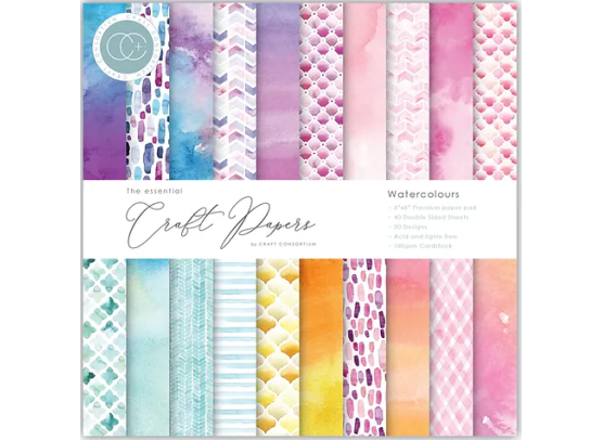 Craft Consortium - The Essential Craft Papers 6x6 - Watercolour