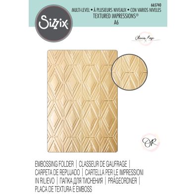 Sizzix - Multi-Level Textured Impressions A6 - Rhombus Pattern by Tim Holtz