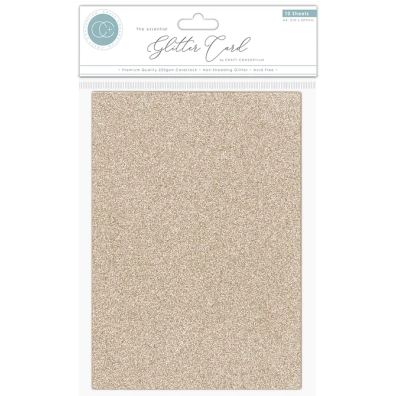 Craft Consortium - The Essential Glitter Card - Champagne A4 10 stk.