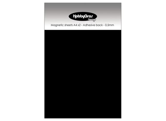 HobbyGros Storage - Magnetic Sheets A4 (2 pcs) - Adhesive Back