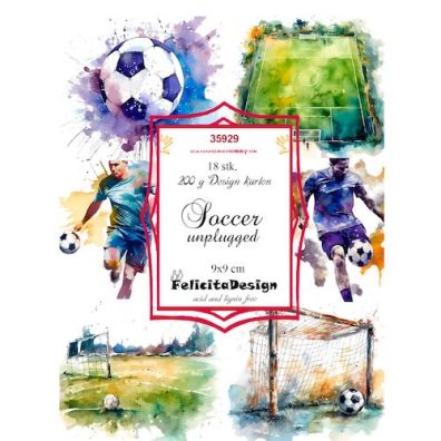 Toppers FelicitaDesign - Soccer Unplugged - 9x9 cm - 18 stk. 200g.
