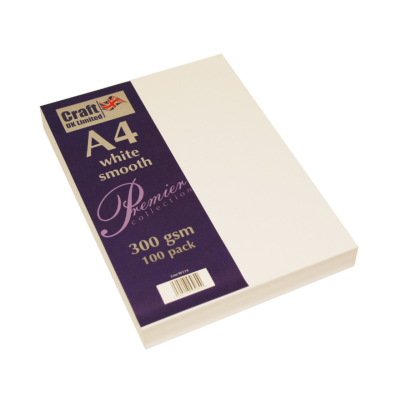 Craft UK Limited - A4 White Smooth Premier Collection - 300 gsm 100 pack