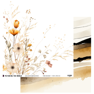 PTW Design Gyldne Forårstoner - Vilde Blomster 1 12x12 mønsterpapir