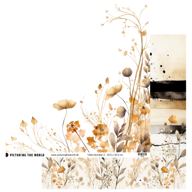 PTW Design Gyldne Forårstoner - Vilde Blomster 2 12x12 mønsterpapir