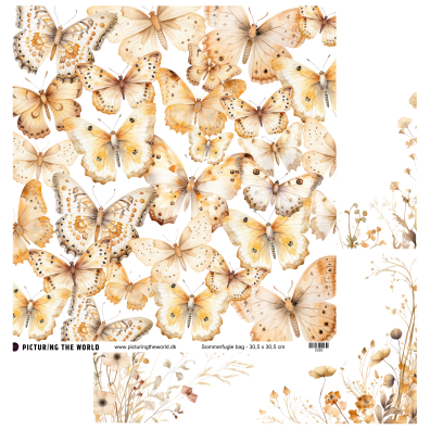 PTW Design Gyldne Forårstoner - Sommerfugle Bag 12x12 mønsterpapir