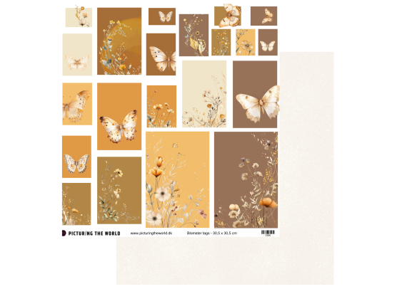 PTW Design Klippeark Gyldne Forårstoner - Blomster Tags