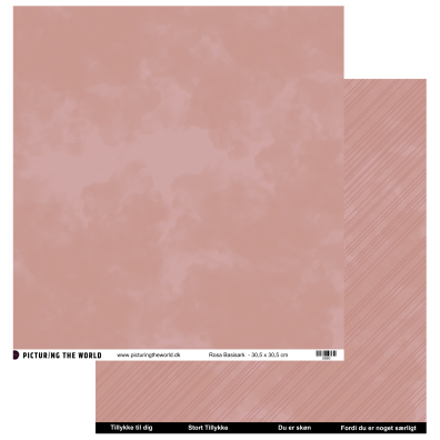 PTW Design Grafisk Elegance - Basisark - Rosa