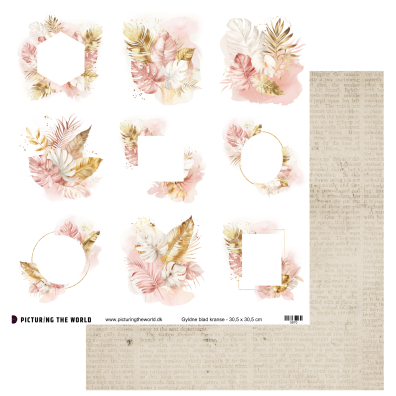 PTW Design Grafisk Elegance - Fine Rosegold Kranse - 12x12 Klippeark