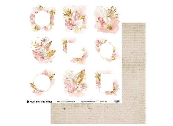 PTW Design Grafisk Elegance - Fine Rosegold Kranse - 12x12 Klippeark