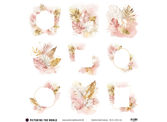 PTW Design Grafisk Elegance - Fine Rosegold Kranse - 12x12 Klippeark