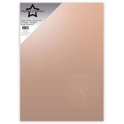Paper Favourites - Mirror Card - Matt A4 - Burnished Rose