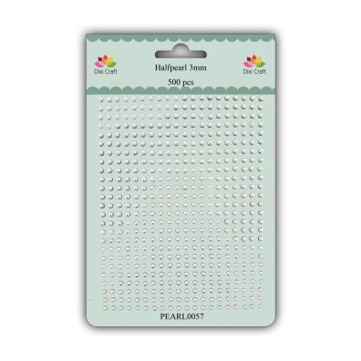 Add on Maj - Dixi Craft - Halfpearl 3mm - Sølv 500 pcs