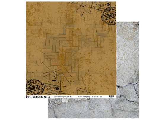 Add on Maj - EKSTRA PTW Design - Rustik Belægning 12x12 mønsterpapir- sælges kun til kitklubmedlemmer