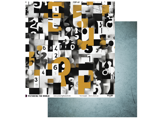 Add on Maj - EKSTRA PTW Design - Tal Mosaik 12x12 mønsterpapir- sælges kun til kitklubmedlemmer
