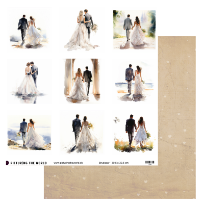 Add on Juni - PTW Design Klippeark - Brudepar - sælges kun til kitklubmedlemmer