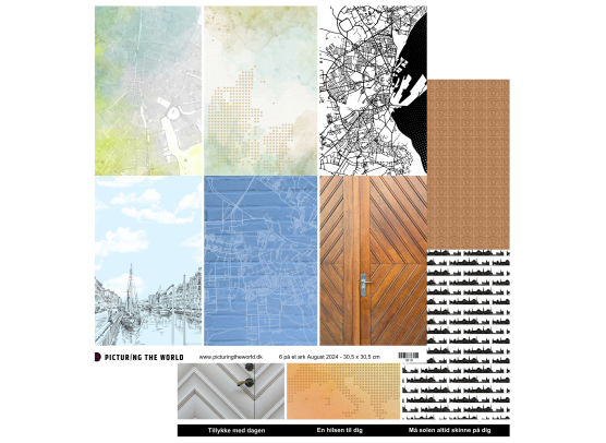 Add on August - PTW Design - August 2024 - 6 på 1 ark - Sælges kun til kitklubmedlemmer