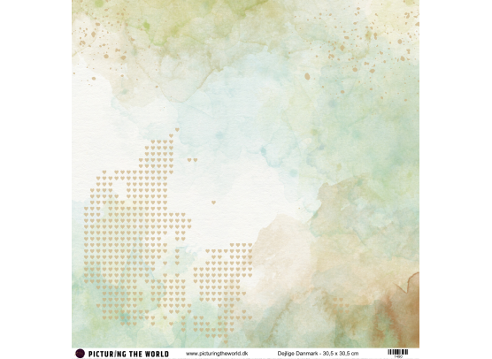 Add on August - EKSTRA PTW Design - Dejlige Danmark 12x12 mønsterpapir- sælges kun til kitklubmedlemmer