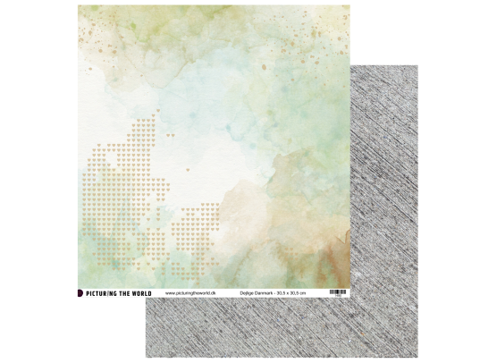 Add on August - EKSTRA PTW Design - Dejlige Danmark 12x12 mønsterpapir- sælges kun til kitklubmedlemmer