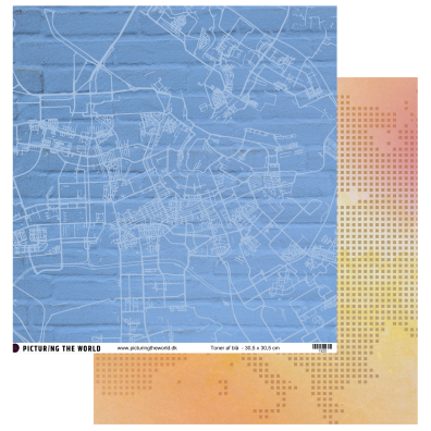 Add on August - EKSTRA PTW Design - Toner Af Blå 12x12 mønsterpapir- sælges kun til kitklubmedlemmer