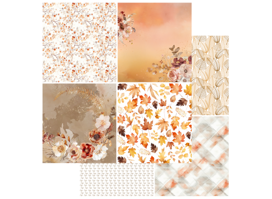 Add on September - PTW Design - 6x6 September Kit Papirsampak - 6 ark 12x12 - Sælges kun til kitklubmedlemmer