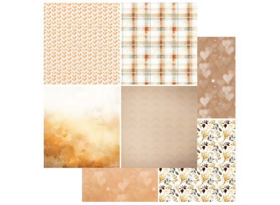 Add on September - PTW Design - 6x6 September Kit Papirsampak - 6 ark 12x12 - Sælges kun til kitklubmedlemmer