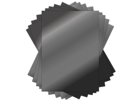 Craft Consortium -The Essential Mirror Card - A4 10 stk. - Gun Metal