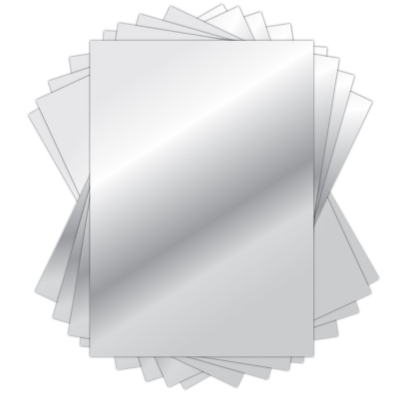Craft Consortium -The Essential Mirror Card - A4 10 stk. - Silver