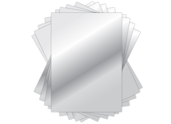Craft Consortium -The Essential Mirror Card - A4 10 stk. - Silver