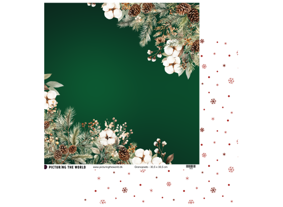 Add on Oktober - EKSTRA PTW Design - Granopsats 12x12 mønsterpapir- sælges kun til kitklubmedlemmer