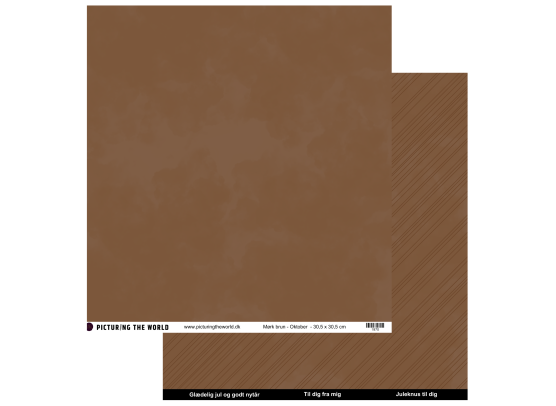 Add on Oktober - PTW Design - Basisark - Mørk Brun - Oktober - sælges kun til kitklubmedlemmer