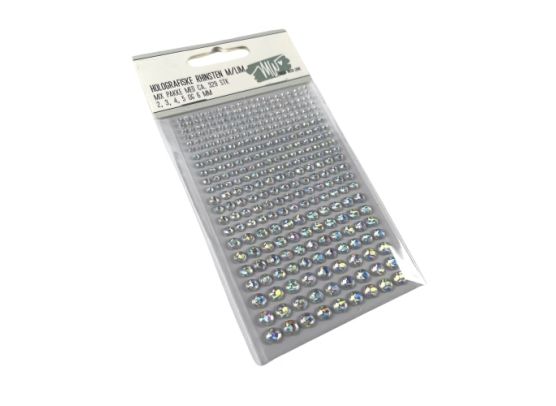 MW - Made With Love - Rhinsten Selvklæb. Mix str. - Holografisk