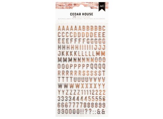 American Crafts - Cedar House - Puffy Stickers Alpha (179pcs)
